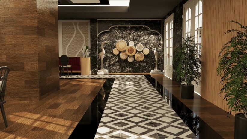 Luxury-commercial-restaurant-interior-design-featuring-maze-inspired-elements-and-contemporary-style-824x464