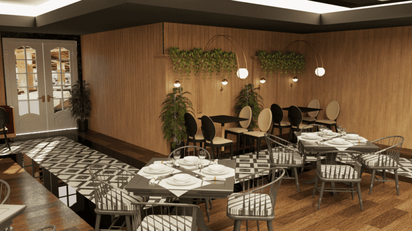 Luxury-commercial-restaurant-interior-design-with-maze-inspired-accents-and-modern-elegance-824x462