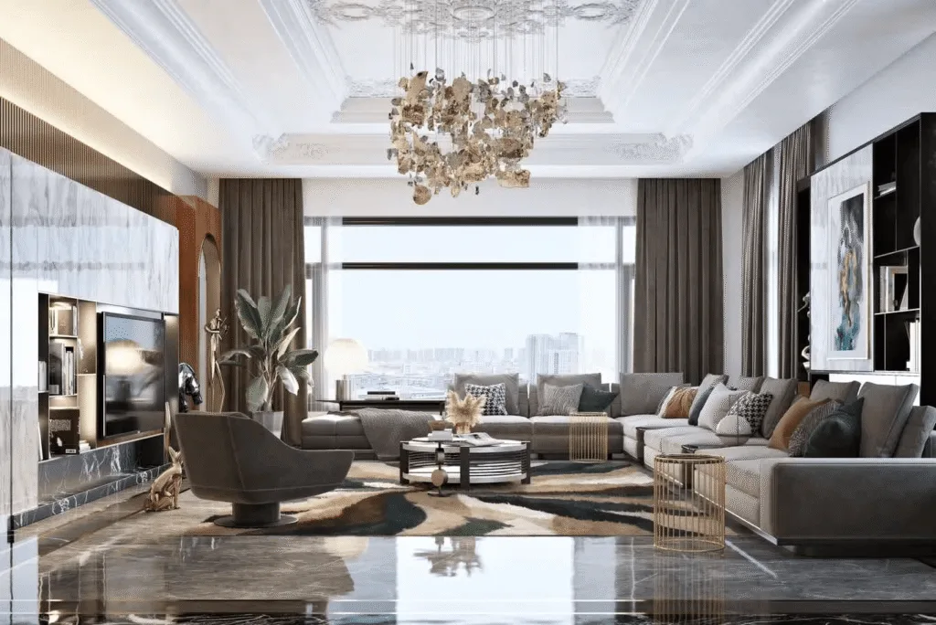 Exotic North African decor motif illustrating Moroccan interior design style through rich artisanal craftsmanship and warm tones