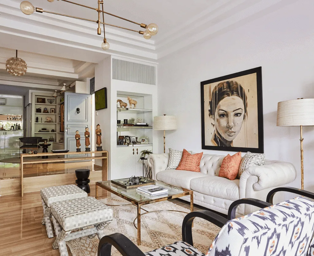 Roaring twenties vintage luxury defining Art Deco interior design style with striking silhouettes and opulent details
