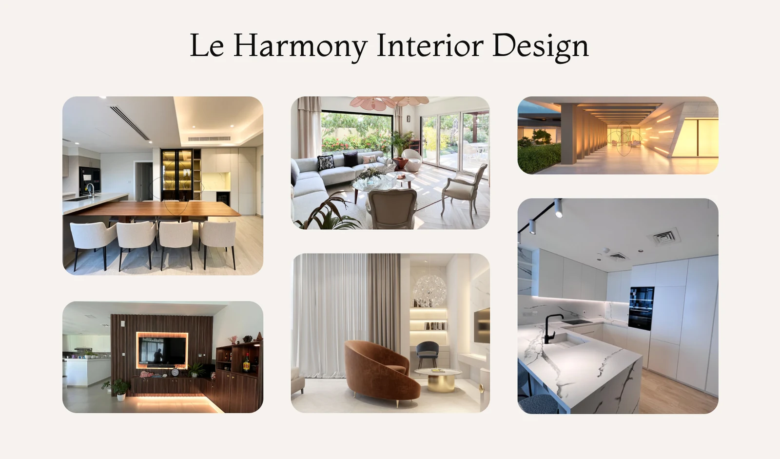 Le Harmony one of the interior design agencies in Dubai handling villa interiors and custom joinery