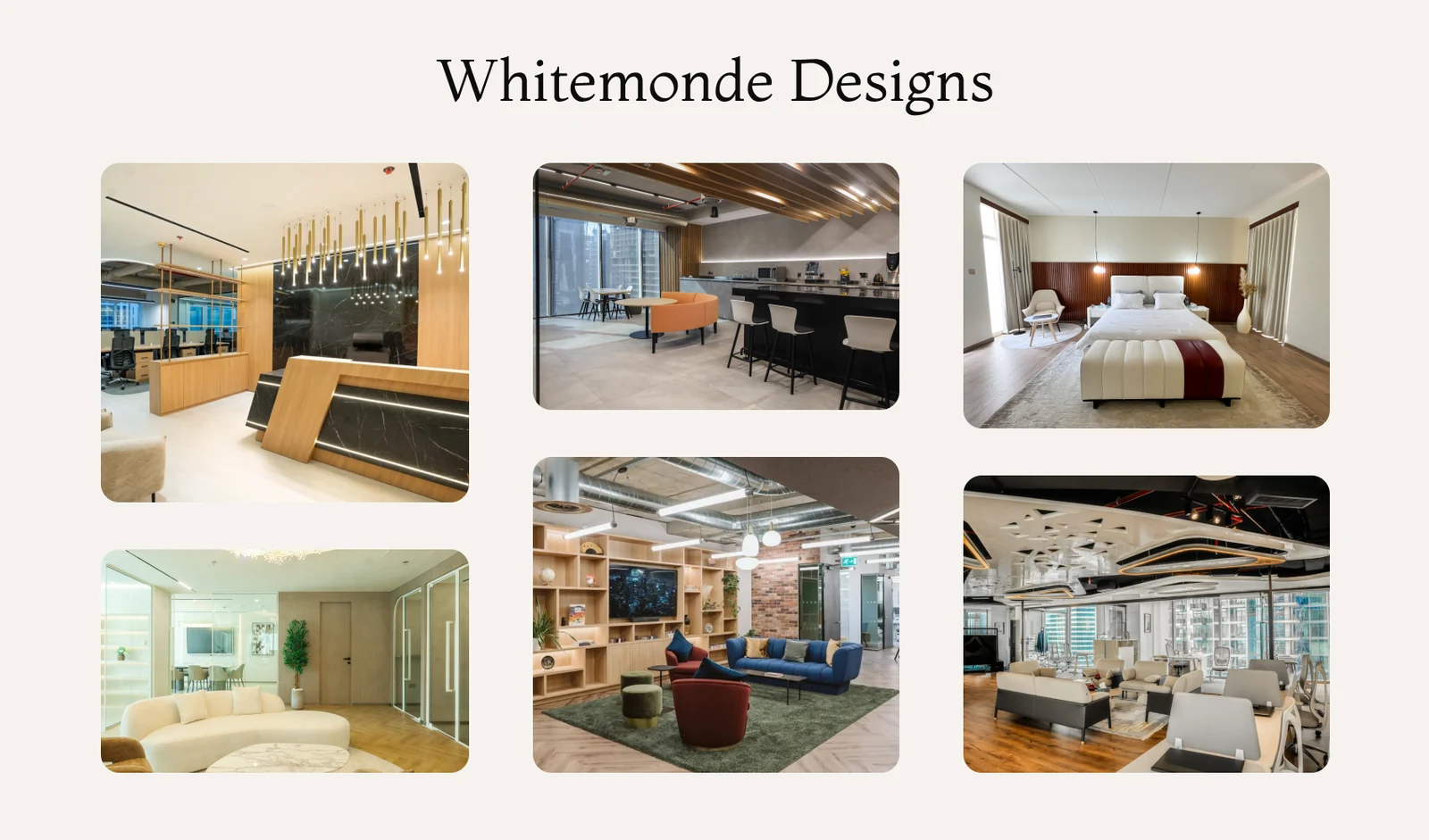 Whitemonde interior design agency in Dubai for corporate office and commercial spaces